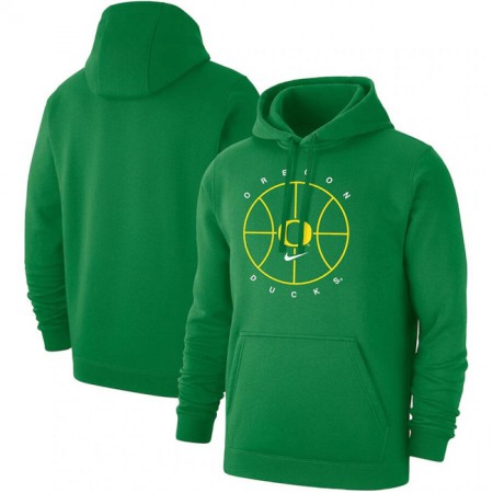 Men's Oregon Ducks Green Basketball Icon Club Fleece Pullover Hoodie