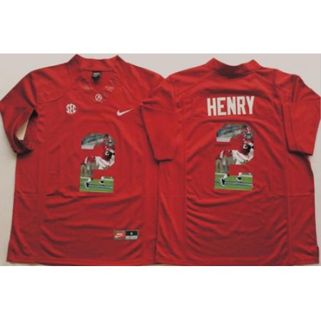 Crimson Tide #2 Derrick Henry Red Player Fashion Stitched NCAA Jersey