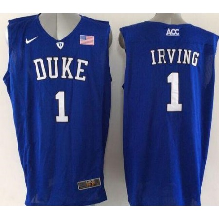 Blue Devils #1 Kyrie Irving Blue Basketball Elite Stitched NCAA Jersey