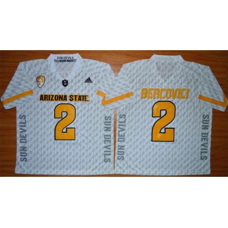 Sun Devils #2 Mike Bercovici White New Stitched NCAA Jersey