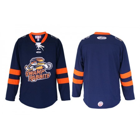 Men's Greenville Swamp Rabbits Navy Stitched Jersey