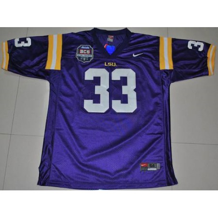 LSU Tigers #33 Odell Beckham Purple 2012 BCS Championship Patch Stitched NCAA Jersey