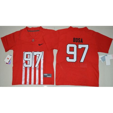 Buckeyes #97 Joey Bosa Red Alternate Elite Stitched Youth NCAA Jersey