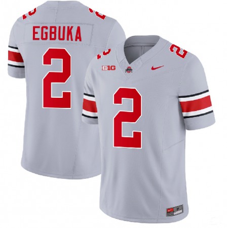 Men's Ohio State Buckeyes #2 Emeka Egbuka Gray 2023 F.U.S.E. Limited Stitched Jersey