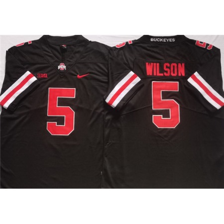 Men's Ohio State Buckeyes #5 WILSON Black Stitched Jersey