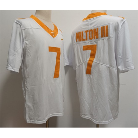 Men's Notre Tennessee Volunteers #7 Joe Milton III White Stitched Jersey