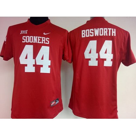 Sooners #44 Brian Bosworth Red Women's Stitched NCAA Jersey