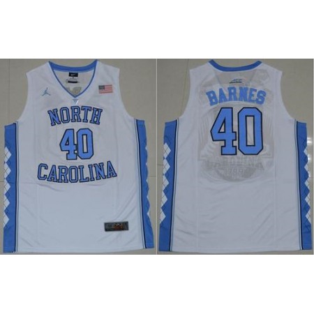 North Carolina #40 Harrison Barnes White Stitched NCAA Jersey