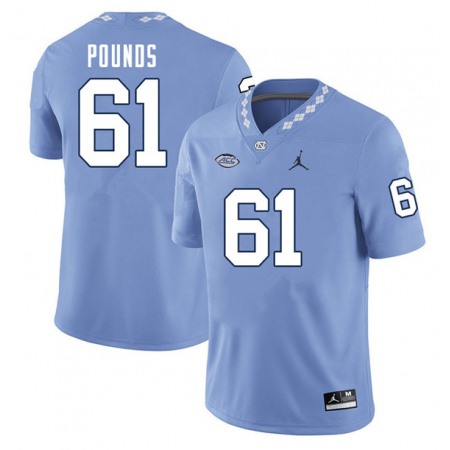 North Carolina #61 Diego Pounds Blue Stitched NCAA Jersey