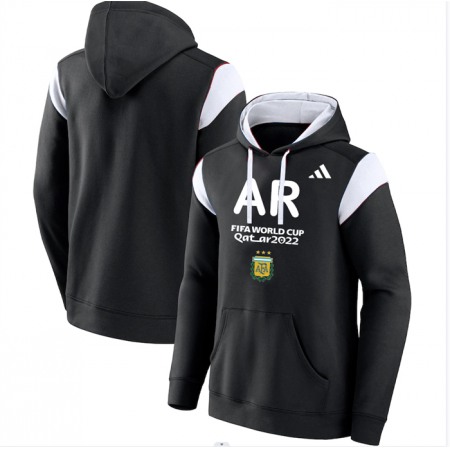 Men's Argentina Black 2022 FIFA World Cup Soccer Hoodie 001