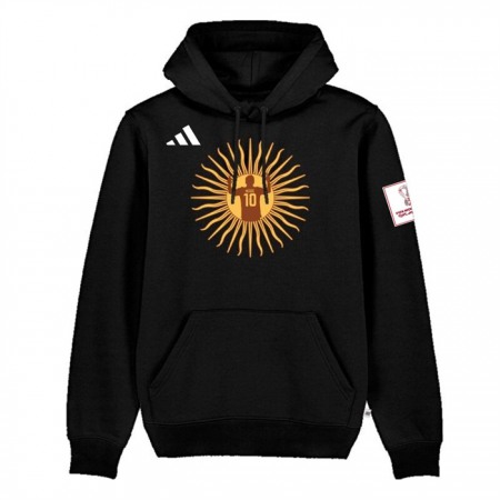 Men's Argentina FIFA World Cup Soccer Black Hoodie