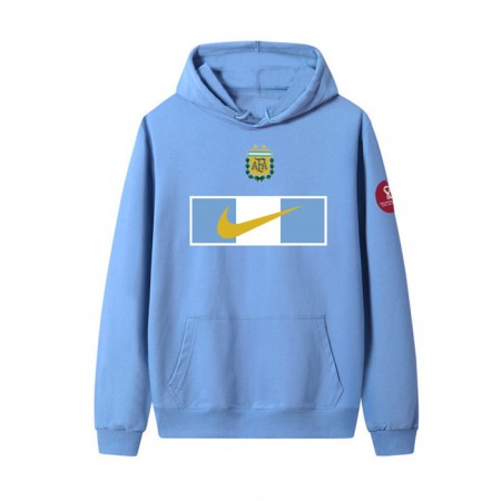 Men's Argentina World Cup Soccer Hoodie Blue