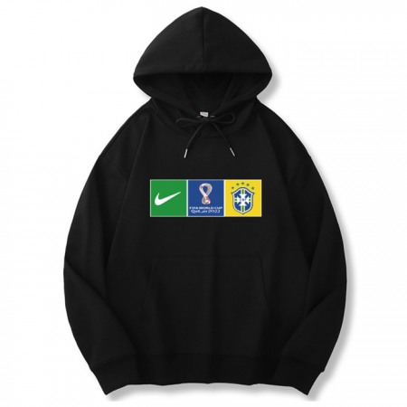 Men's Brazil World Cup Soccer Hoodie Black