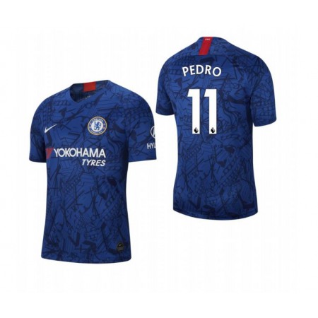 Men's Chelsea #11 Pedro Blue 2019 Soccer Club Home Jersey