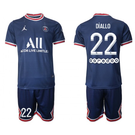 Men's Paris Saint-Germain #22 Diallo 2021/22 Blue Soccer Jersey