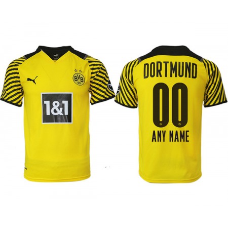 Men's Borussia Dortmund Custom Yellow Home Soccer Jersey