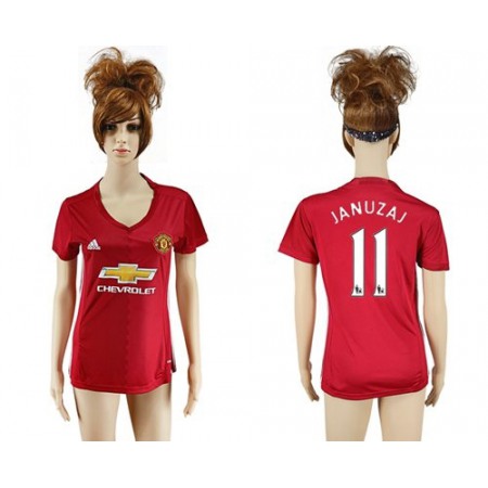 Women's Manchester United #11 Januzaj Red Home Soccer Club Jersey