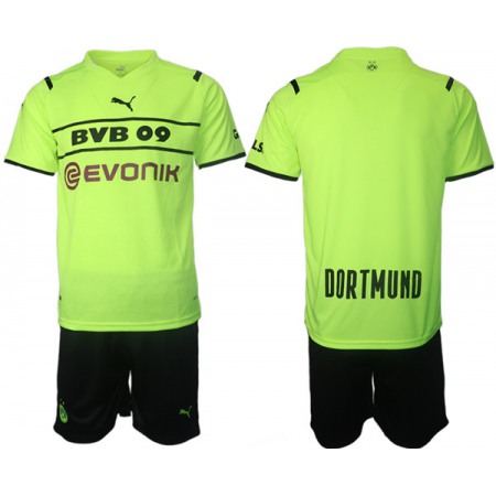 Men's Borussia Dortmund 021-22 PUMA Cup Green Soccer Jersey Suit