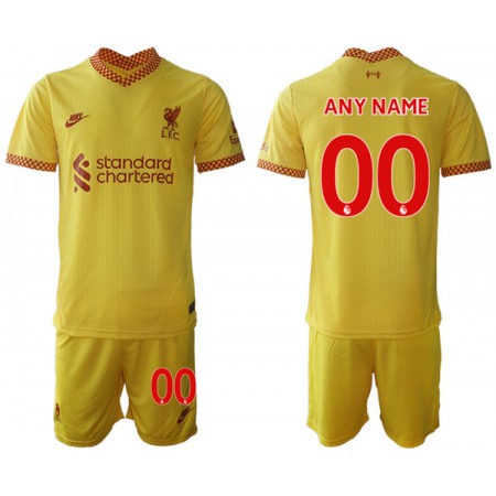 Men's Liverpool Custom Yellow Away Jersey Suit