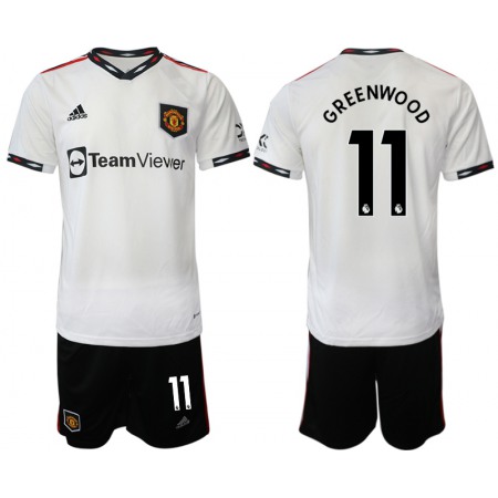 Men's Manchester United #11 Greenwoond White Away Soccer Jersey Suit