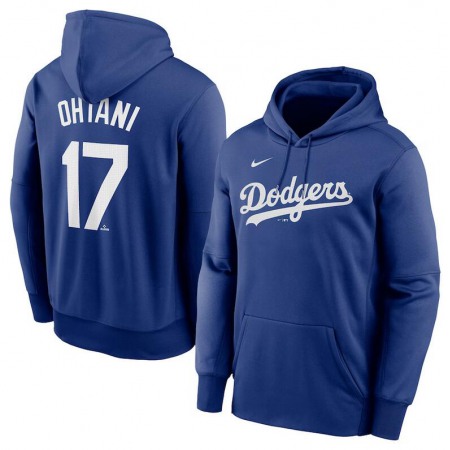 Los Angeles Dodgers #17 Shohei Ohtani Royal Name & Number Pullover Hoodie