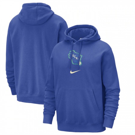 Men's Milwaukee Bucks Royal 2023/24 City Edition Essential Club Pullover Hoodie