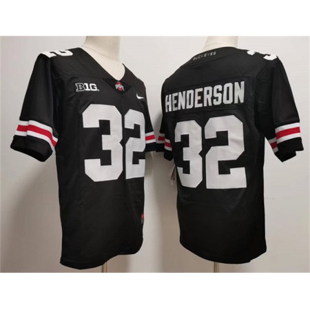 Men's Ohio State Buckeyes #32 TreVeyon Henderson Black 2023 F.U.S.E. Limited Stitched Jersey