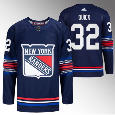 Men's New York Rangers #32 Jonathan Quick Navy Stitched Jersey