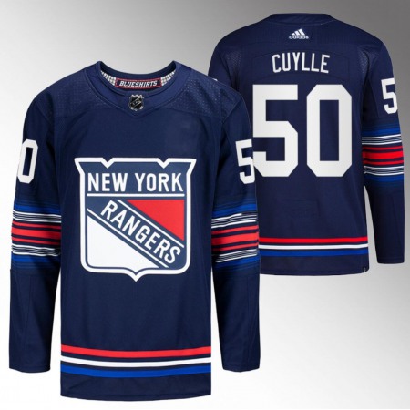 Men's New York Rangers #50 Will Cuylle Navy Stitched Jersey