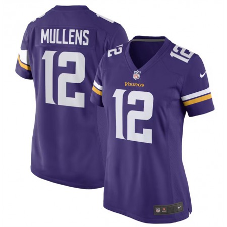 Women's Minnesota Vikings #12 Nick Mullens Purple Stitched Jersey(Run Small)