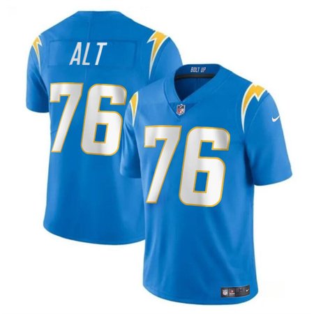 Men's Los Angeles Chargers #76 Joe Alt Light Blue 2024 Draft Vapor Limited Stitched Football Jersey