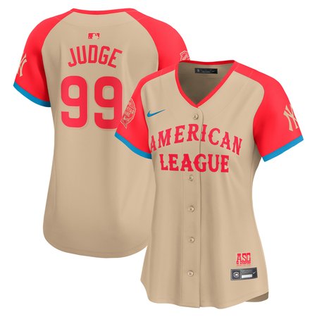 Women's American League Aaron Judge Nike Cream 2024 MLB All-Star Game Limited Player Jersey