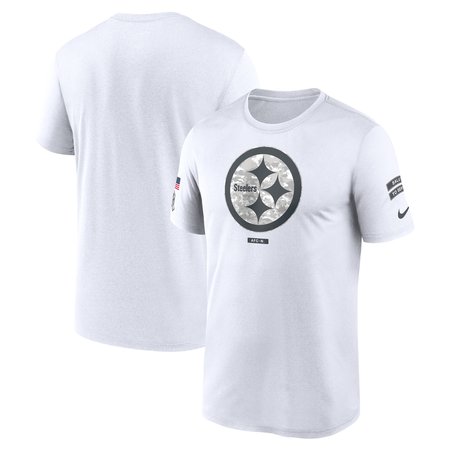 Men's Pittsburgh Steelers Nike White 2024 Salute To Service Legend Performance T-Shirt