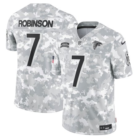 Men's Atlanta Falcons Bijan Robinson Nike Arctic Camo 2024 Salute to Service Limited Jersey