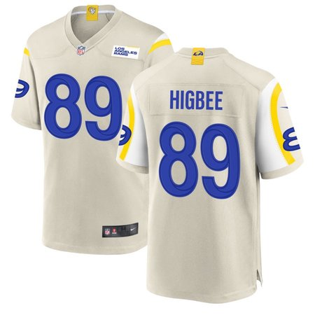 Men's Los Angeles Rams Tyler Higbee Nike Bone Game Player Jersey