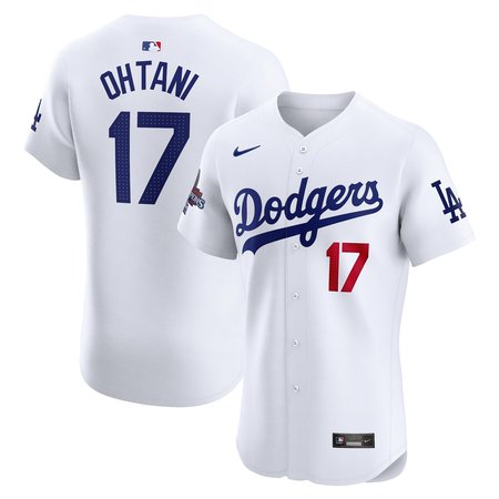 Men's Los Angeles Dodgers Shohei Ohtani Nike White 2024 World Series Champions Home Elite Player Jersey