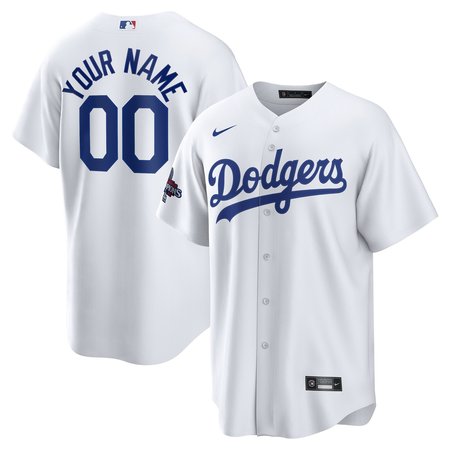 Men's Los Angeles Dodgers Nike White 2024 World Series Champions Home Custom Replica Jersey