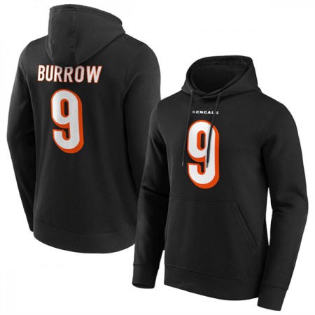 Men's Cincinnati Bengals #9 Joe Burrow Black Hoodie