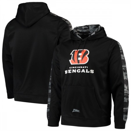 Men's Cincinnati Bengals Zubaz Black Tonal Oxide Pullover Hoodie