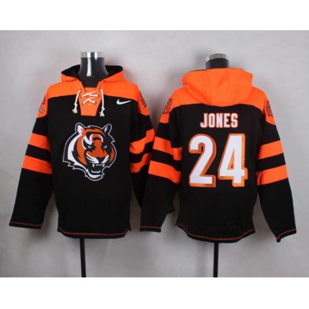 Nike Bengals #24 Adam Jones Black Player Pullover NFL Hoodie