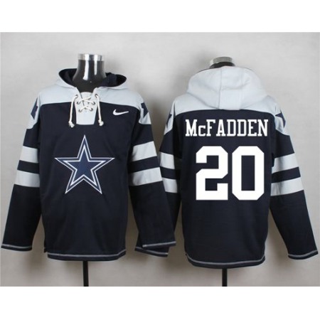 Nike Cowboys #20 Darren McFadden Navy Blue Player Pullover NFL Hoodie