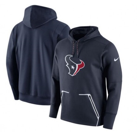 Men's Nike Houston Texans Navy Champ Drive Vapor Speed Pullover Hoodie