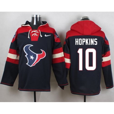 Nike Texans #10 DeAndre Hopkins Navy Blue Player Pullover NFL Hoodie