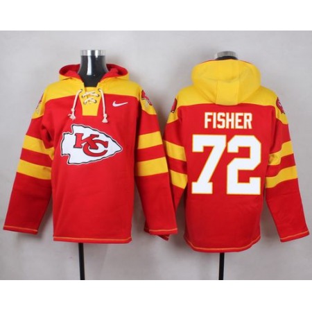 Nike Chiefs #72 Eric Fisher Red Player Pullover NFL Hoodie