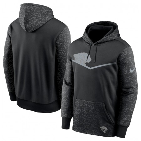 Men's Jacksonville Jaguars Black Reflective Therma Hoodie