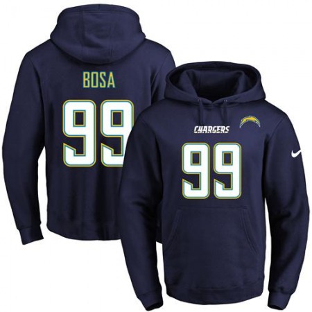 Nike Chargers #99 Joey Bosa Navy Blue Name & Number Pullover NFL Hoodie