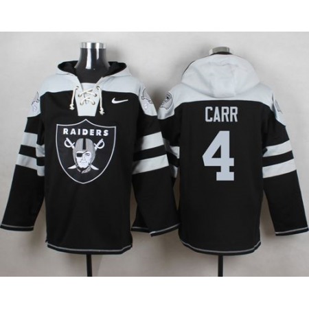 Nike Raiders #4 Derek Carr Black Player Pullover NFL Hoodie