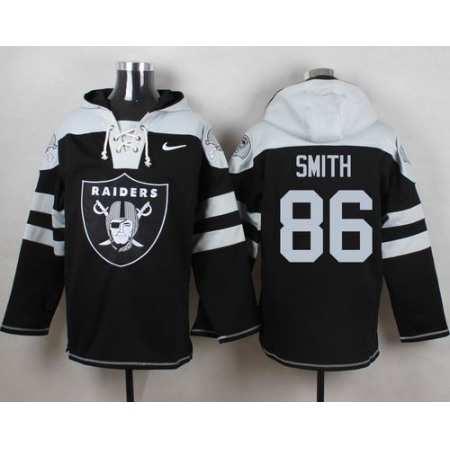 Nike Raiders #86 Lee Smith Black Player Pullover NFL Hoodie