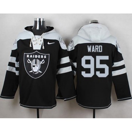 Nike Raiders #95 Jihad Ward Black Player Pullover NFL Hoodie