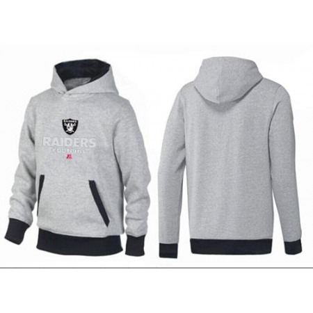 Oakland Raiders Critical Victory Pullover Hoodie Grey & Black